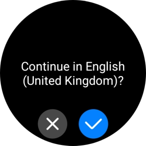 Press the confirm icon.