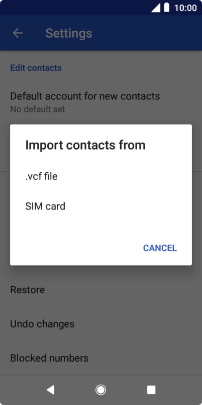 Press SIM card. Press SIM card.