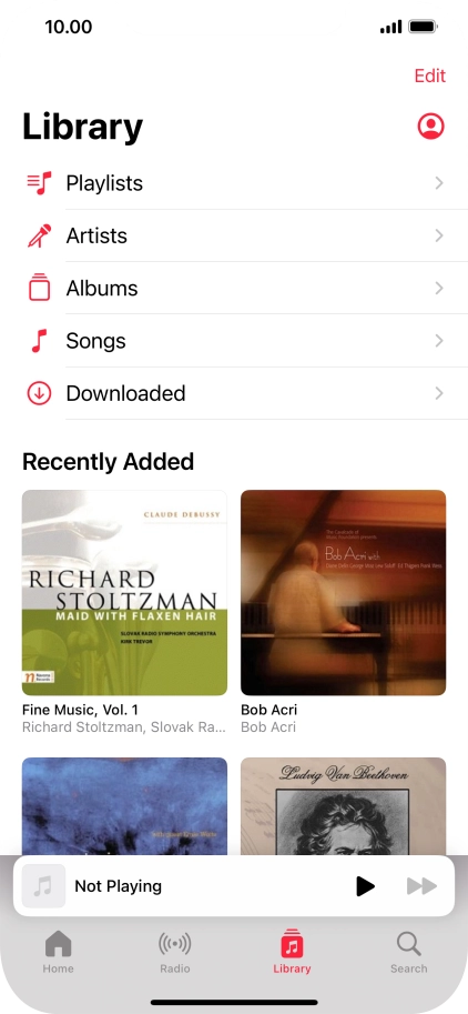 Press Playlists.