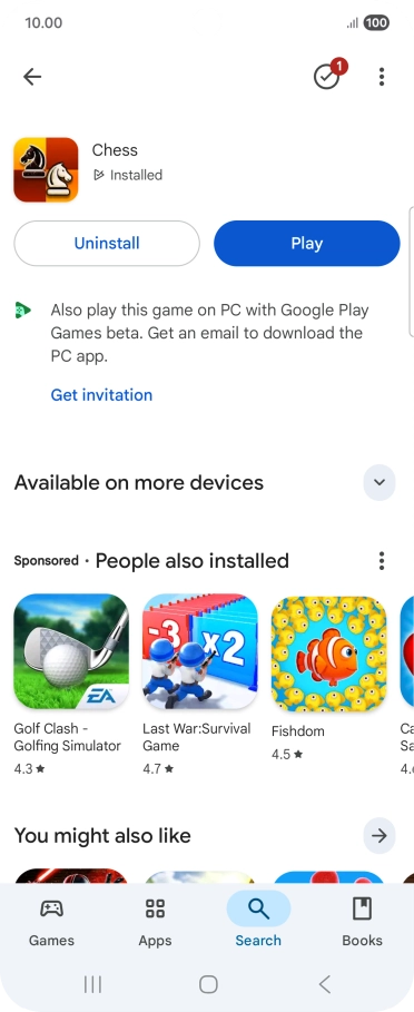 Press the Home key to return to the home screen.