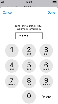 Key in your PIN and press Done. Key in your PIN and press Done.