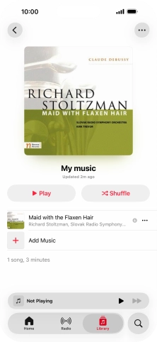 Go to the required category or playlist and press the required audio file. Go to the required category or playlist and press the required audio file.