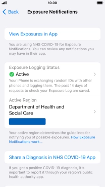 Press Exposure Logging Status.