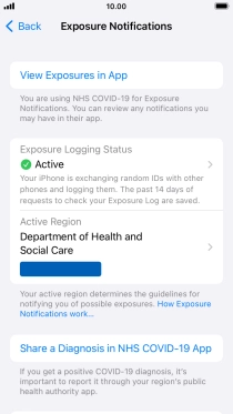 Press Exposure Logging Status.