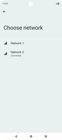 Press the required network. Press the required network.
