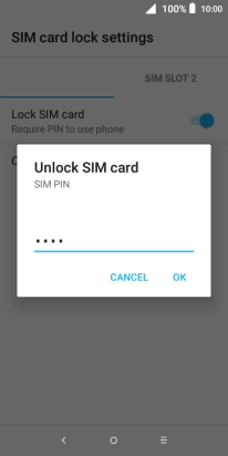 Key in your PIN and press OK.