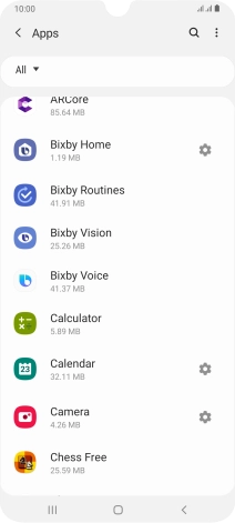 Press the required app. Press the required app.