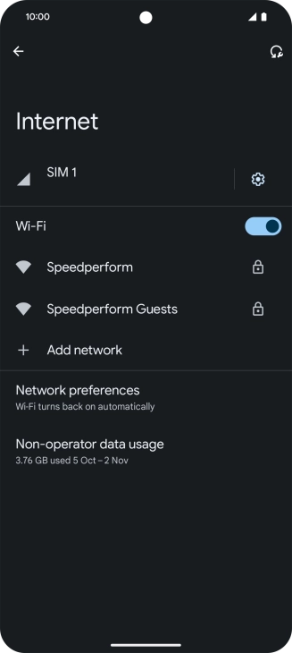 Press the required Wi-Fi network. Press the required Wi-Fi network.
