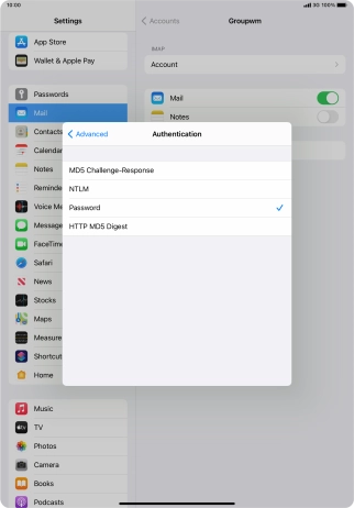 Press Password.