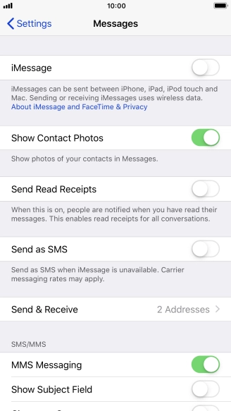 Press the Home key to return to the home screen.