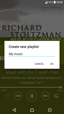 Key in a name for the playlist and press OK.