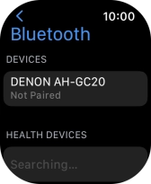Press the required Bluetooth device. Press the required Bluetooth device.