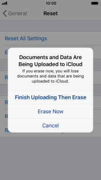 Press the required setting. Press the required setting.