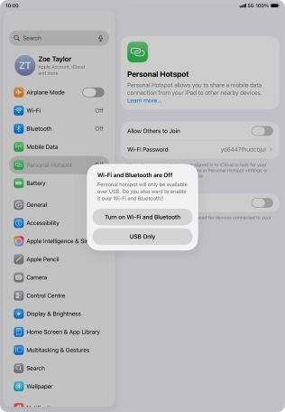 If Wi-Fi is turned off, press Turn on Wi-Fi and Bluetooth.