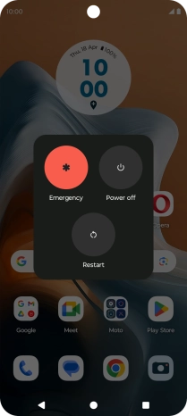 Press Power off.