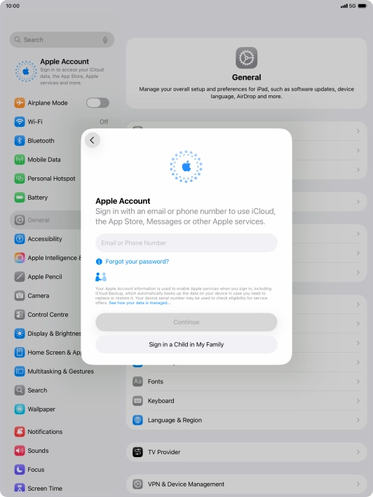 Press Email or Phone Number and key in the username for your Apple Account.