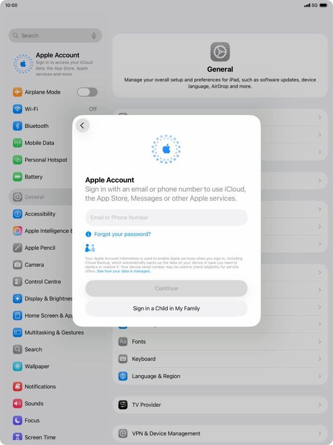 Press Email or Phone Number and key in the username for your Apple Account.
