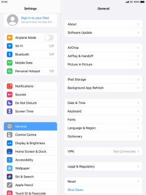 Press Mobile Data.