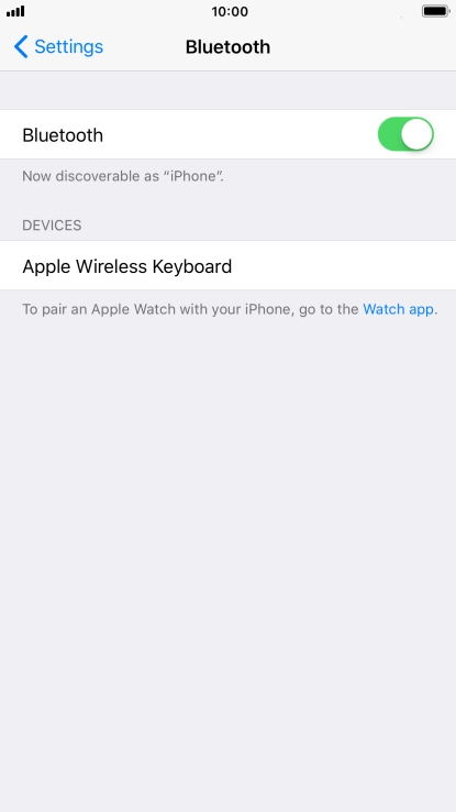 Press the required Bluetooth device and follow the instructions on the screen to pair the device with your phone.