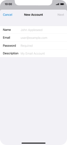 Press Name and key in the required sender name.