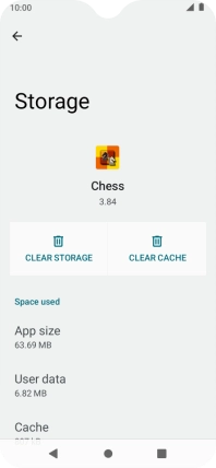 Press CLEAR CACHE.