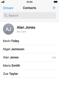 Press the new contact icon. Press the new contact icon.