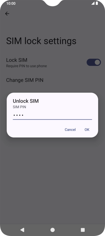 Key in your PIN and press OK.