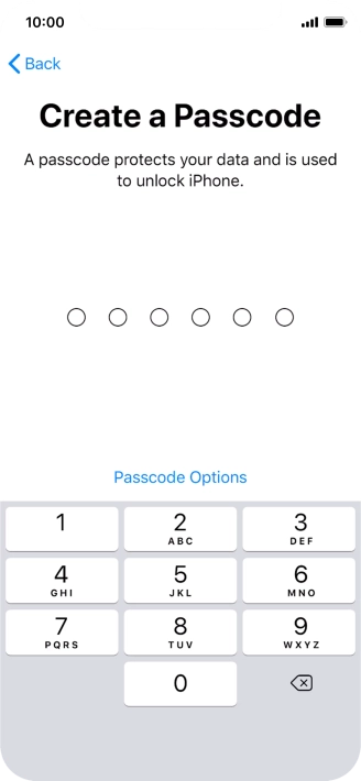 Press Passcode Options. Press Passcode Options.