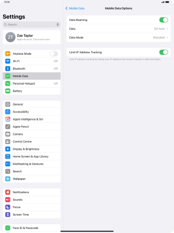 Press Data Mode.