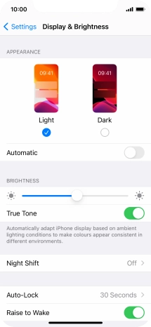 Press Dark.