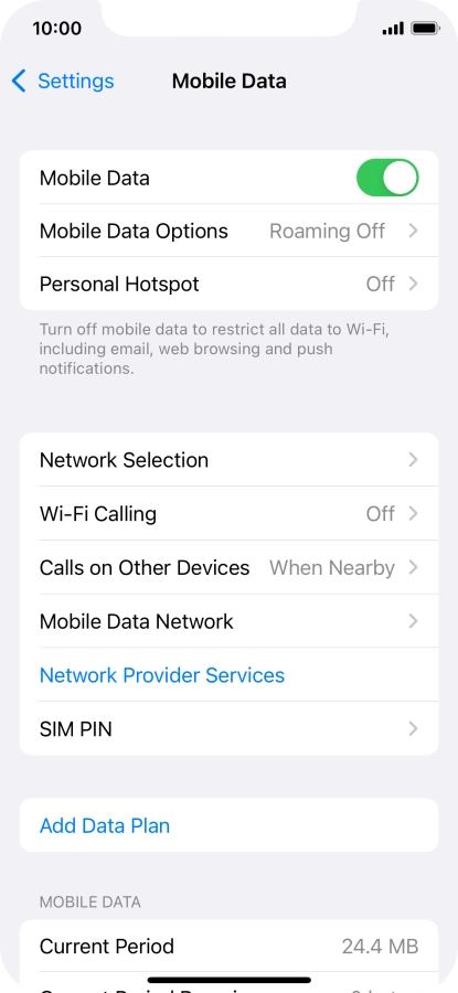 Press Network Selection.