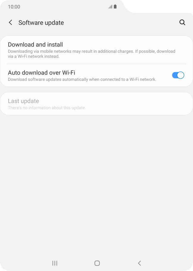 Press Download and install. If a new software version is available, it's displayed. Follow the instructions on the screen to update the phone software.