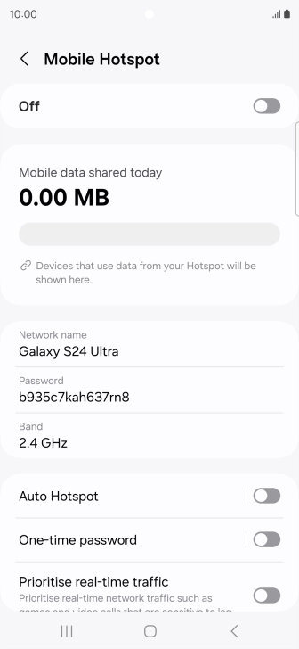 Press Network name.