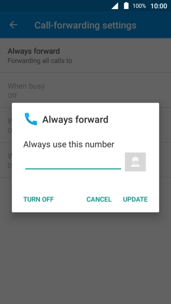 Press TURN OFF.
