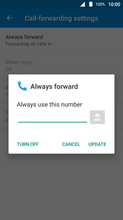 Press TURN OFF.