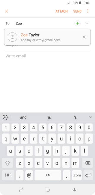 Press the required contact. Press the required contact.
