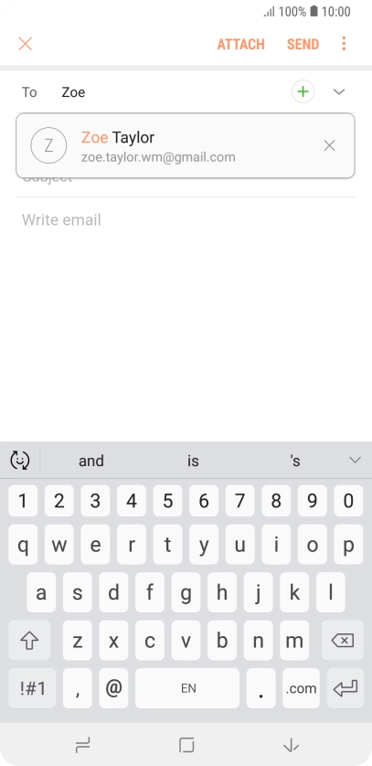 Press the required contact. Press the required contact.