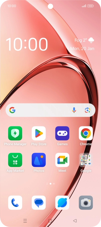 Slide two fingers downwards starting from the top of the screen.
