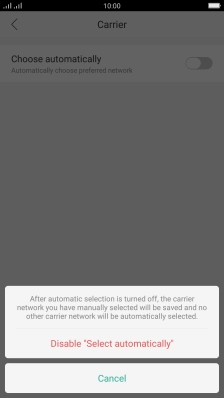 Press Disable 