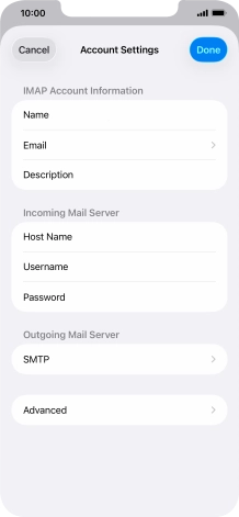 Press SMTP.