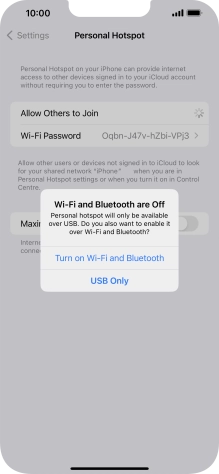 If Wi-Fi is turned off, press Turn on Wi-Fi and Bluetooth.