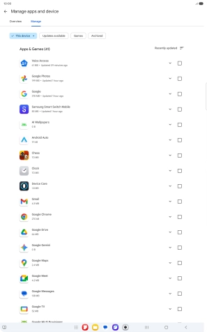 Press the required app. Press the required app.