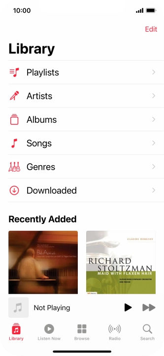 Press Playlists.