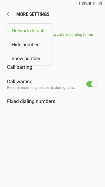 Press Show number to turn on caller identification.