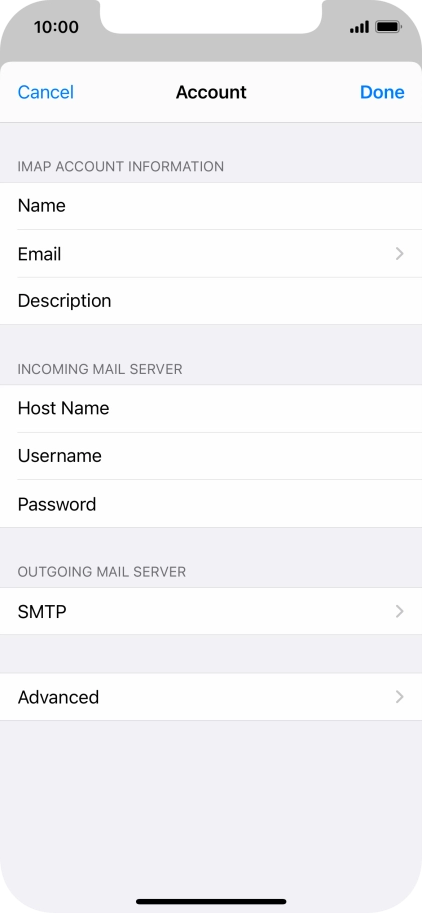Press SMTP.