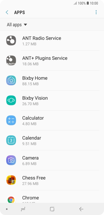 Press the required app. Press the required app.