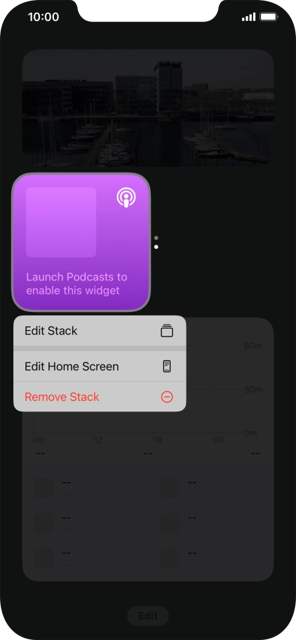 Press Edit Stack.