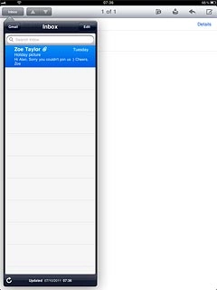 Press the required email message to read the message.