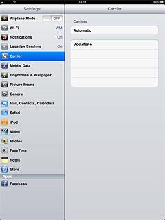 Press Automatic to turn on automatic network selection.