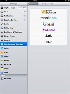 Press Microsoft Exchange.